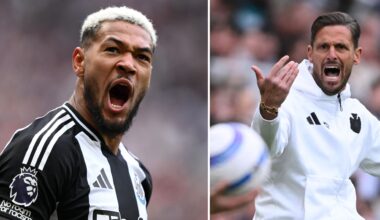 Why Joelinton was 'raging' with Jason Tindall despite Newcastle United's big win over Crystal Palace