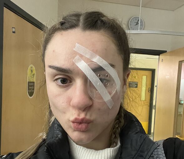 Kate's stroke damage left her with double vision