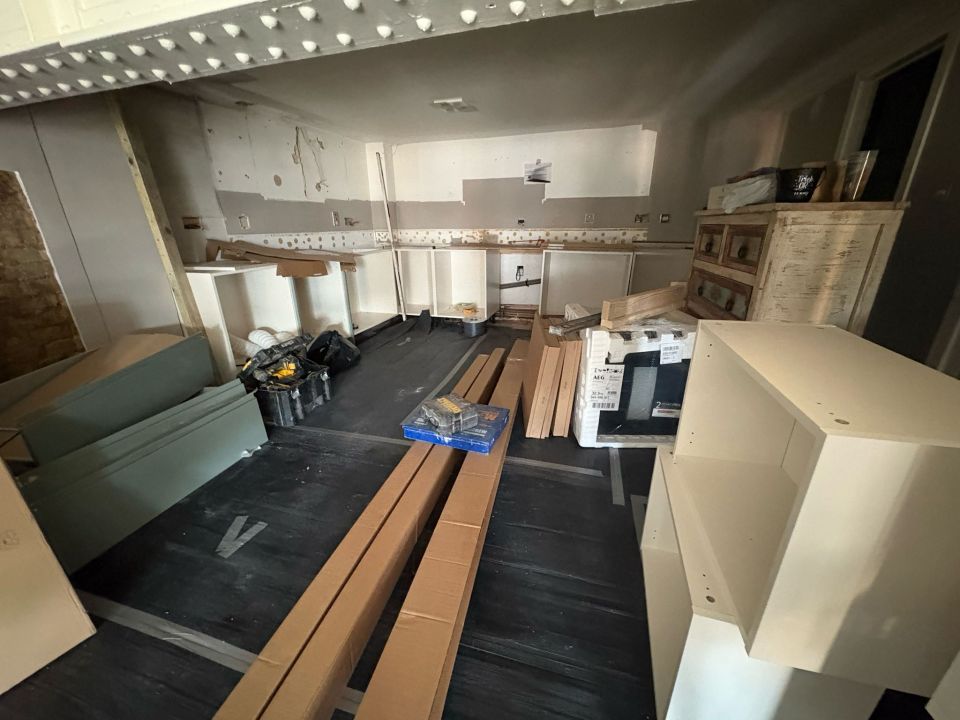 Kitchen under renovation.
