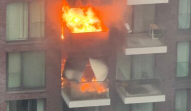 Large fire rips through two homes in block of flats in east London - London Evening Standard
