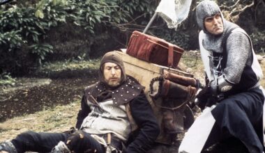 Eric Idle and John Cleese in 'Monty Python and the Holy Grail'