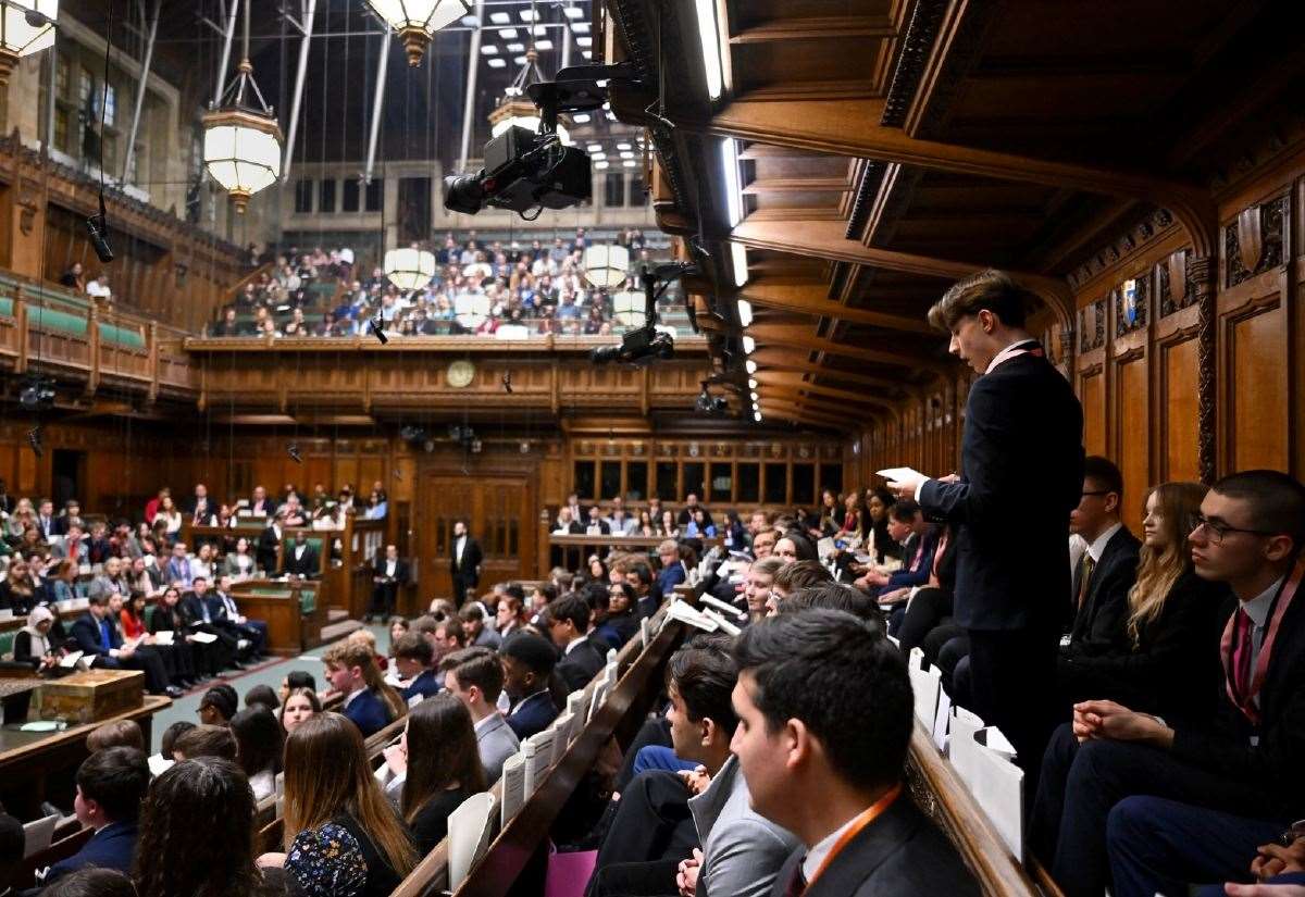 Member of Youth Parliament for Newark and Sherwood takes part in debate in Houses of Parliament as he encourages younger people to show interest in politics