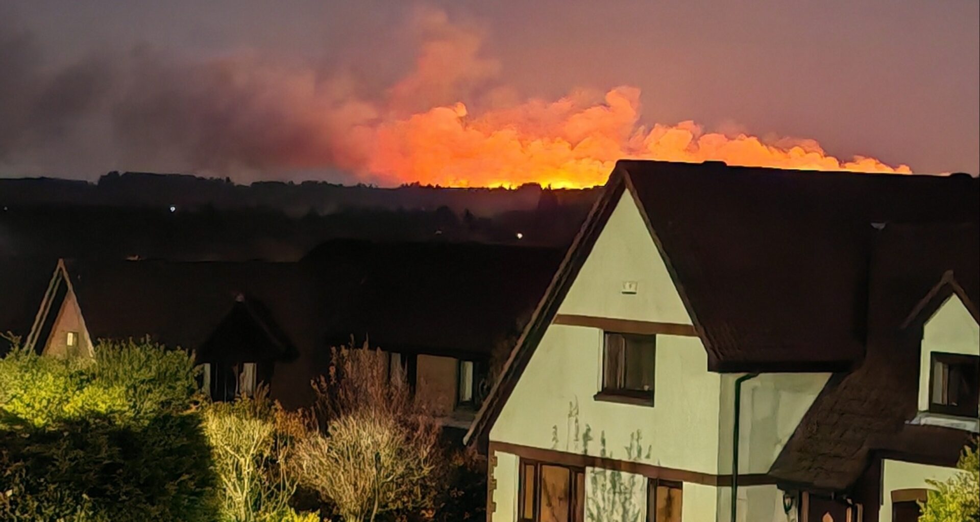 Huge wildfire erupts near Scots town as flames visible for miles