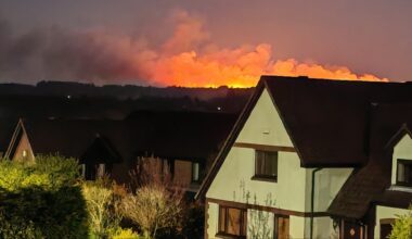 Huge wildfire erupts near Scots town as flames visible for miles