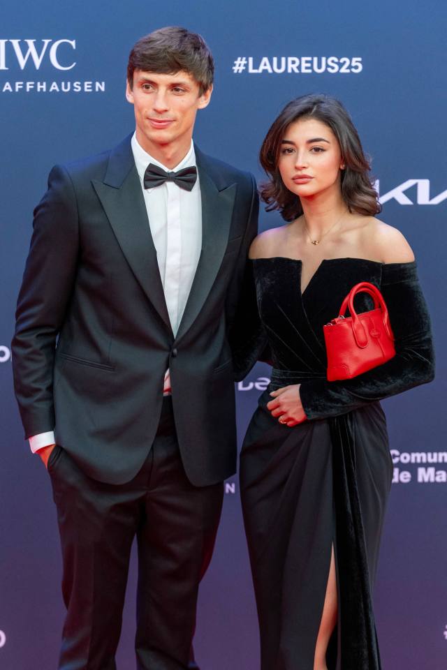 Robin Le Normand and his partner at the Laureus World Sports Awards.