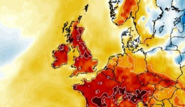 Scotland braced for 22C sunshine in days as weather map turns red