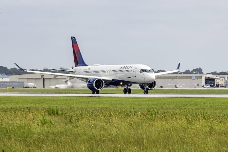 One of Delta's A220-300 aircraft in action. 