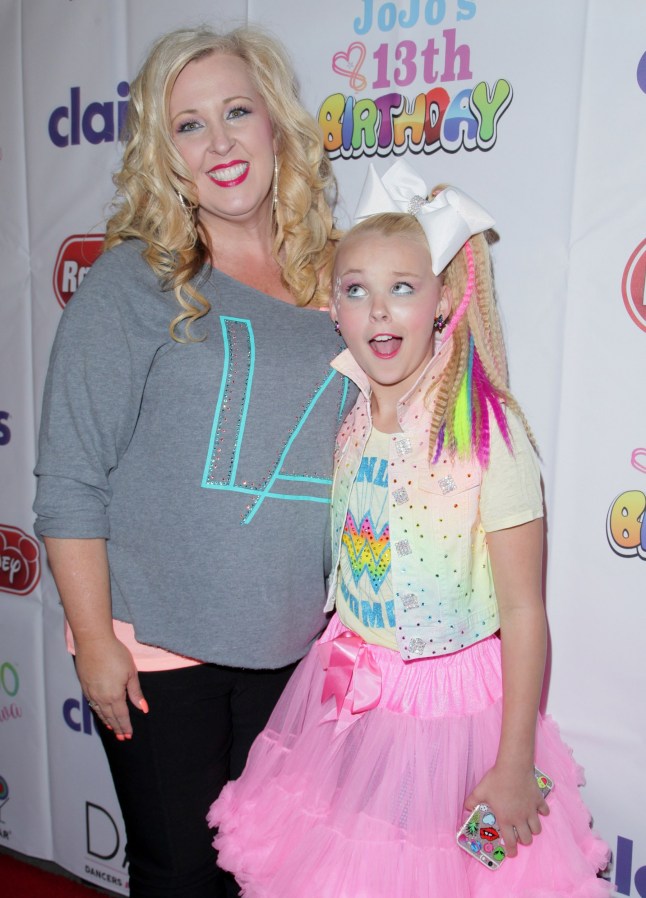 HOLLYWOOD, CA - MAY 16: (L-R) Jessalynn Siwa and dancer JoJo Siwa on the red carpet at JoJo Siwa from "Dance Moms" 13th Birthday 80's Dance Party at Madame Tussauds on May 16, 2016 in Hollywood, California. (Photo by Paul Redmond/WireImage)