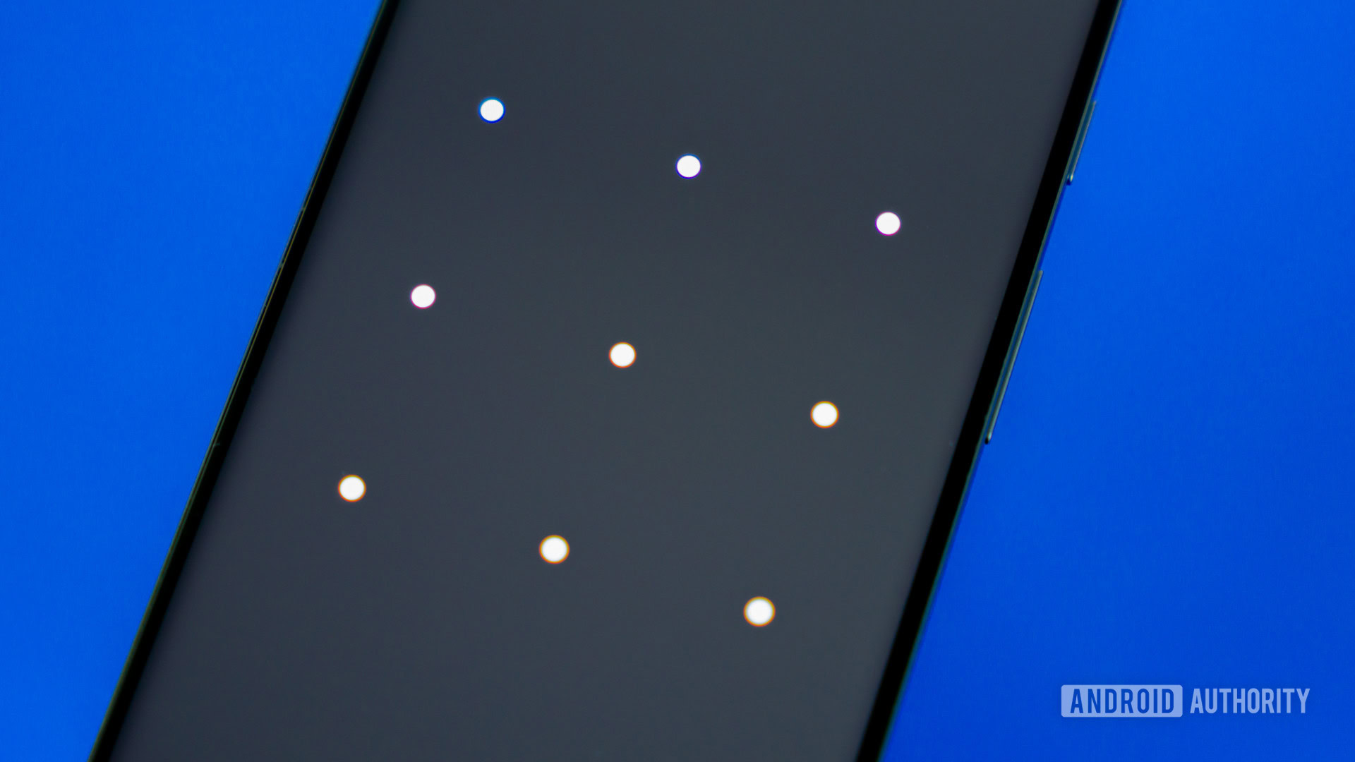Pattern unlock screen on Google Pixel 7 Pro stock photo 2