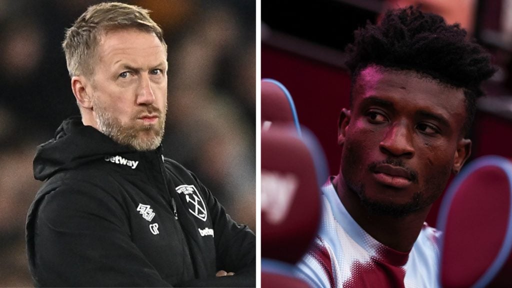 West Ham boss Graham Potter and star Mohammed Kudus.