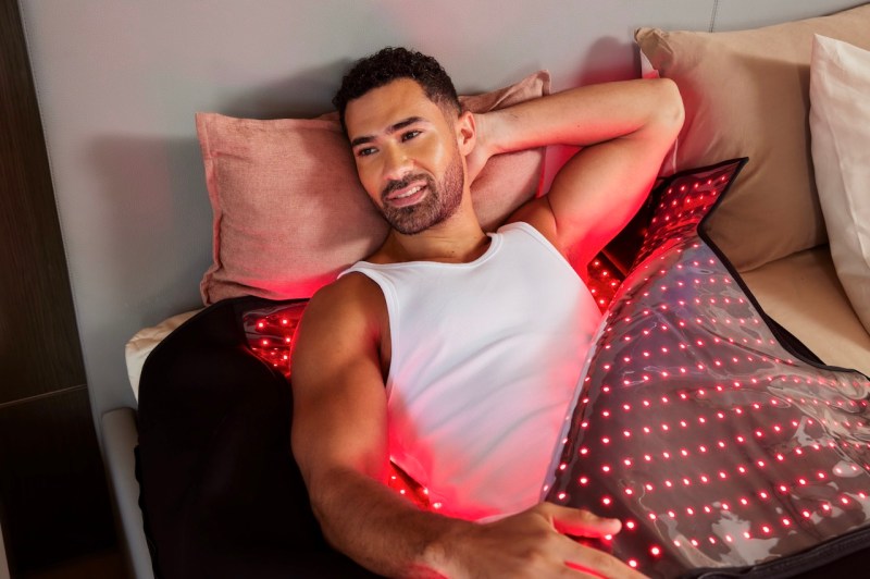 First red light therapy blanket session