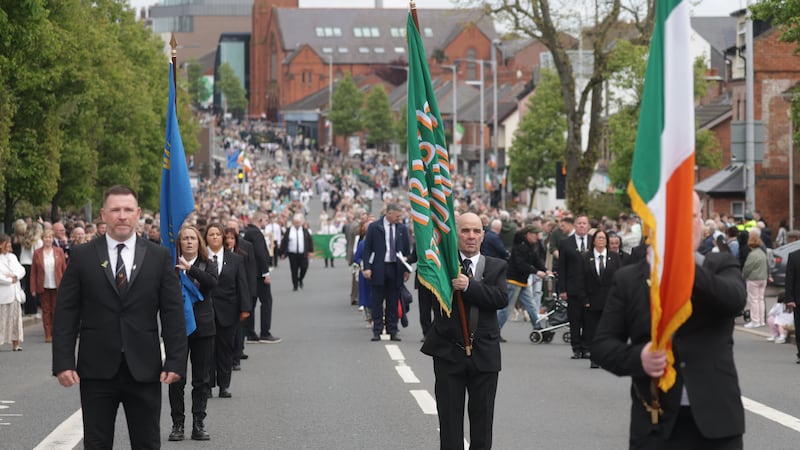 Large crowds turn out for Belfast Easter Rising commemoration parades