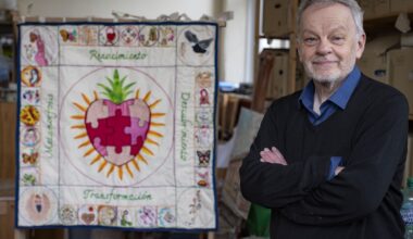 Edinburgh artist collects the next part of the Cancer Tapestry from Mexico