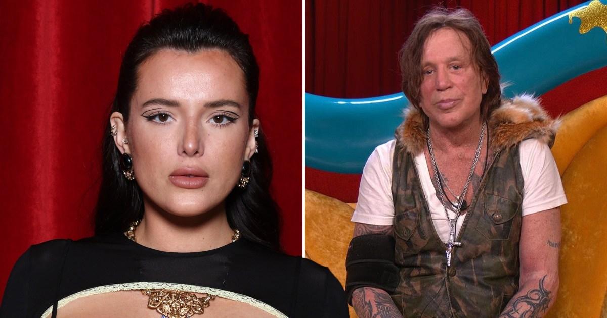 Bella Thorne claims Celebrity Big Brother's Mickey Rourke caused 'bruises on her pelvic bone'