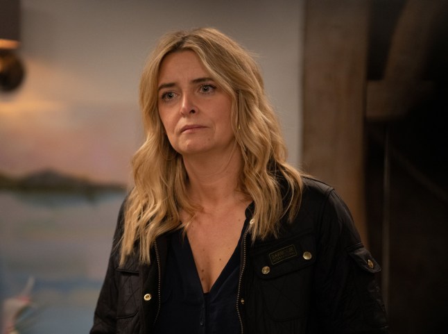 Editorial use only Mandatory Credit: Photo by ITV/REX/Shutterstock (13896015u) Emmerdale - Ep 9677 Friday 12th May 2023 Charity Dingle's, as played by Emma Atkins, world crumbles. 'Emmerdale' TV Show, Episodes 9672 - Ep 9694 UK - May/June 2023 Emmerdale, is a British ITV long running soap opera, known as Emmerdale Farm until 1989, set in Emmerdale, a fictional village in the Yorkshire Dales. It was created by Kevin Laffan and was first broadcast on 16 October 1972. It was originally produced by ITV Yorkshire and is still filmed in their Leeds studios.