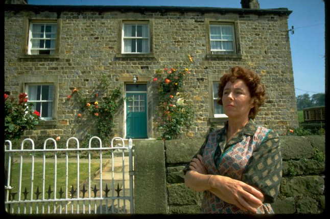 Actress Sheila Mercier in character as Annie Sugden in television soap Emmerdale Farm, circa 1972.