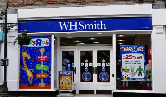 The front of a WHSmith store