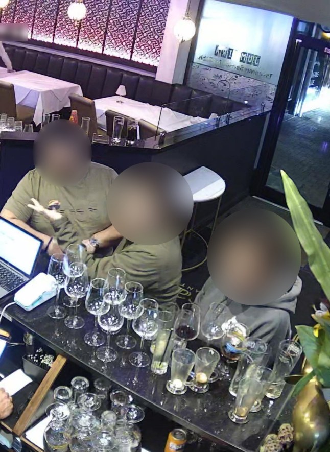 PIC FROM Kennedy News and Media (PICTURED: 'SHAMELESS' FAMILY REFUSING TO PAY DUE TO NOT LIKING FOOD IN RESTAURANT)A restaurant manager has slammed customers who refused to pay ?300 bill despite finishing their food and ordering a separate takeaway. Faheem Ahmed shared CCTV images of the customers who claimed they did not like the food after they dined at Jumeira Indian Restaurant in Staplehurst, Kent [March 16th]. The group, consisting of four adults and four children, reportedly claimed they were happy with their food throughout the evening as waiters did regular check-backs.DISCLAIMER: While Kennedy News and Media uses its best endeavours to establish the copyright and authenticity of all pictures supplied, it accepts no liability for any damage, loss or legal action caused by the use of images supplied and the publication of images is solely at your discretion. SEE KENNEDY NEWS COPY - 0161 697 4266