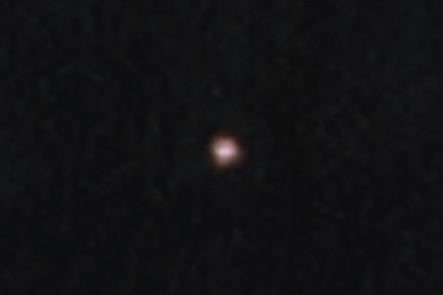 This image provided by the European Space Agency on Wednesday, April 2, 2025, captured by NASA's Webb telescope, shows the asteroid 2024 YR4. (European Space Agency via AP)