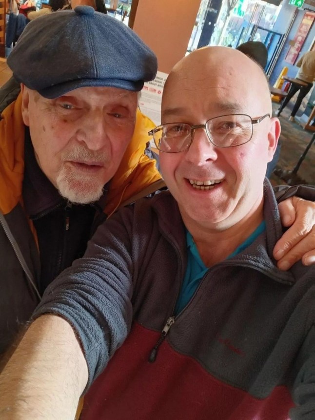 Peter Dean posed for a picture 32 years after his EastEnders exit