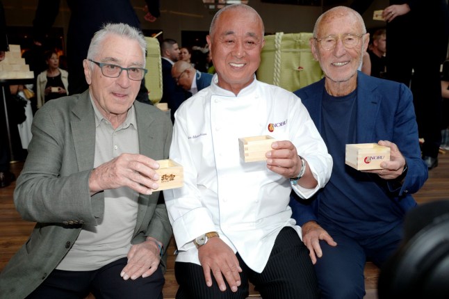 Mandatory Credit: Photo by Richard Young/REX/Shutterstock (13010125o) Robert De Niro and Mr NOBU Opening of the NOBU Hotel, London, UK - 28 Jun 2022