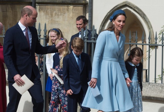 William, Kate and their children will not attend the Easter service at Windsor this year, which they can be seen attending here in 2022