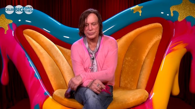 What did Mickey Rourke say to Ella Rae Wise before Celebrity Big Brother axe?
