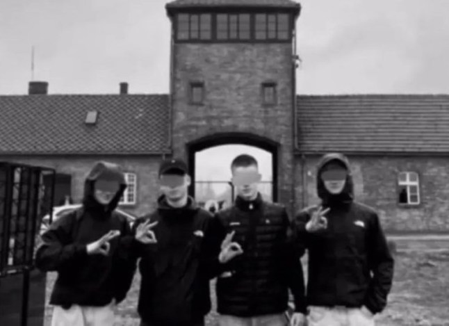 German pupils made neo-Nazi gesture on trip to Auschwitz.