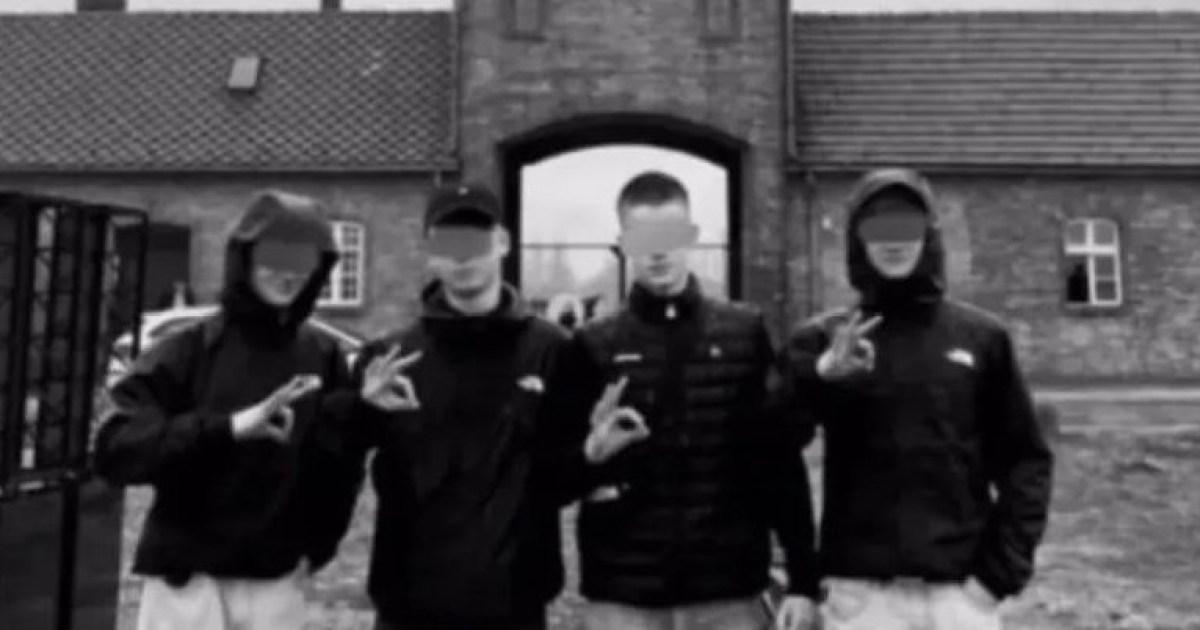 Fury after students make neo-Nazi gesture at Auschwitz and post pictures online | News World