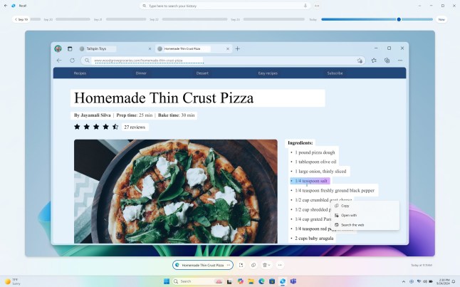 Microsoft rolls out tool to take screenshot every few seconds: why is it so controversial? Recall was introduced earlier this year, with the ability to enable you to quickly find and jump back into what you have seen before on your PC. You can use an explorable timeline to find the content you remember seeing before. You can also use semantic powered search and just describe how you remember something and Recall will retrieve the moment you saw it. Any photo, link, or message can be a fresh point to continue from. To use Recall you need to opt in to saving snapshots, which are screenshots of your activity. Snapshots and the contextual information derived from them are saved and encrypted to your local hard drive. Recall does not share snapshots or associated data with Microsoft or third parties, nor is it shared between different Windows users on the same device. Windows will ask for your permission before saving snapshots. You are always in control, and you can delete snapshots, pause or turn them off at any time. Any future options for the user to share data will require fully informed explicit action by the user.