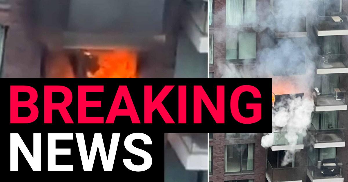 Huge fire engulfs two flats in east London block | News UK