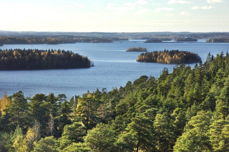 Lake Pyhajarvi in Tampere. Finland