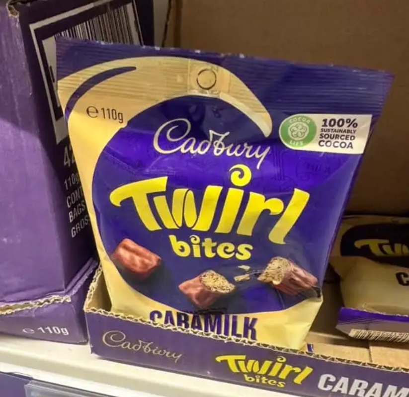 Bag of Cadbury Twirl Bites.