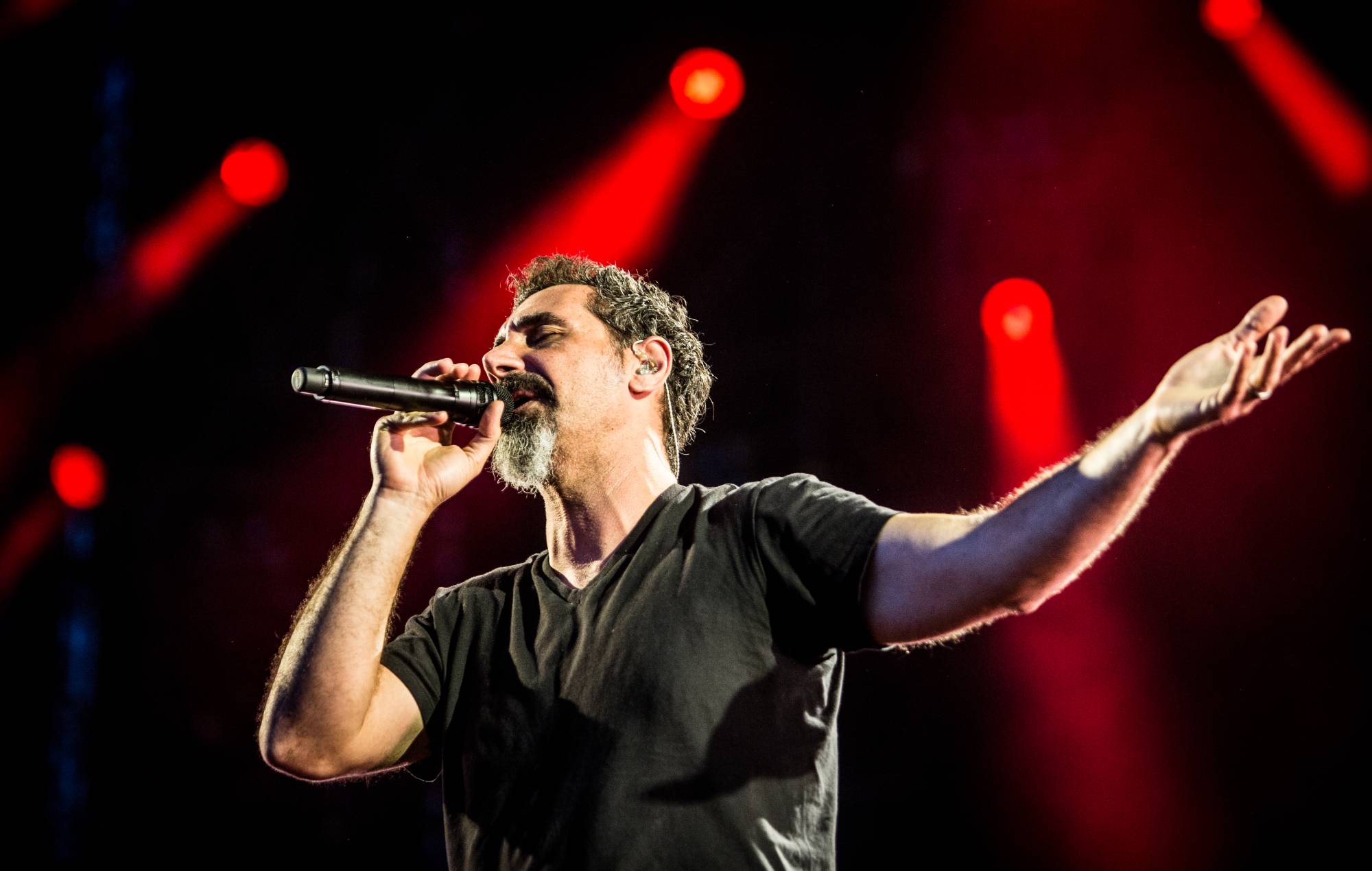 Serj Tankian, of System of a Down, in concert at Firenze Rocks Festival. Florence, Italy. 25th June 2017 (Photo by Francesco Castaldo/Archivio Francesco Castaldo/Mondadori via Getty Images)