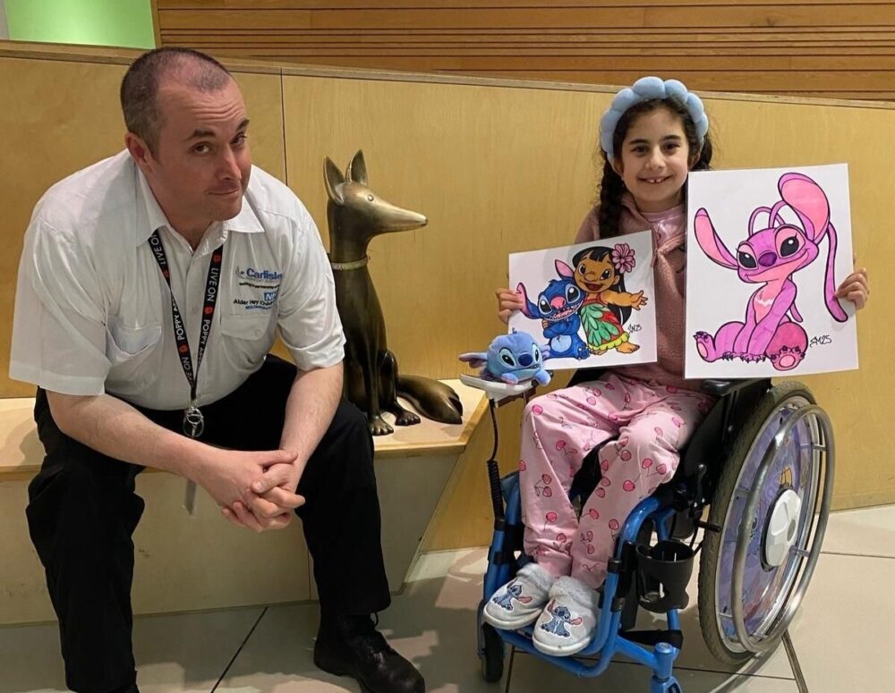 Meet the Alder Hey security guard whose drawings are helping to ‘treat’ its young patients