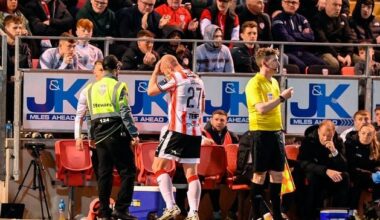 Northern Ireland international sees red as Derry City suffer home defeat