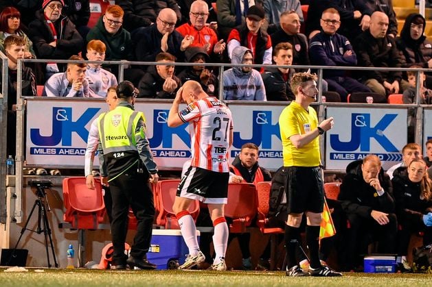 Northern Ireland international sees red as Derry City suffer home defeat