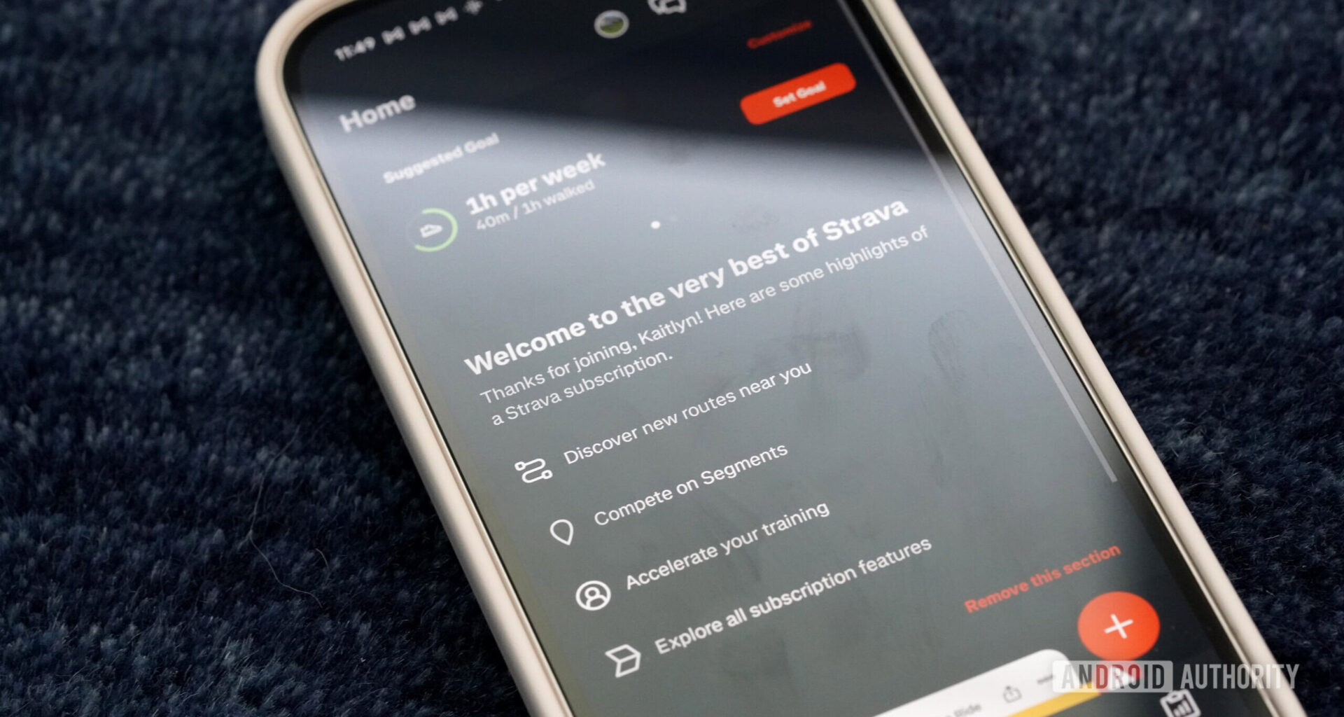A user's Pixel 9 displays the Strava app including a new member welcome message.