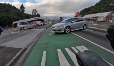 Wellington cyclist’s close call after being cut off by car highlights dangers