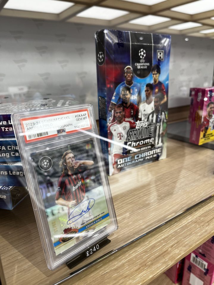 Topps products can have huge hits in them like this Andrea Pirlo autographed card worth £240