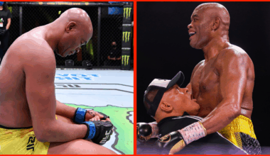 Anderson Silva after UFC loss, and boxing win.