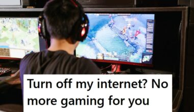 Man playing PC game