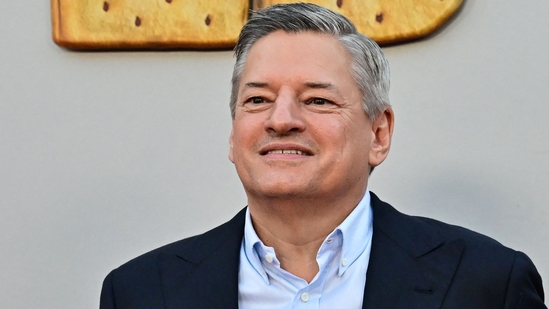 Ted Sarandos expressed his views at TIME100 Summit. (Photo by Frederic J. BROWN / AFP)(AFP)
