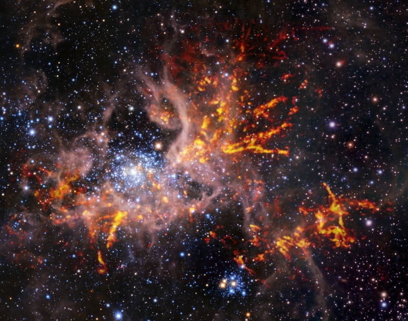 The Tarantula Nebula star-forming region which lies about 170,000 light years from Earth. Photograph: European Southern Observatory