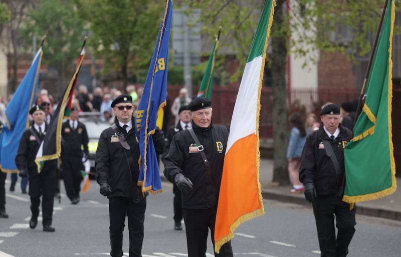 Falls Cultural Society parade along the Falls Road in West Belfast.
PICTURE COLM LENAGHAN