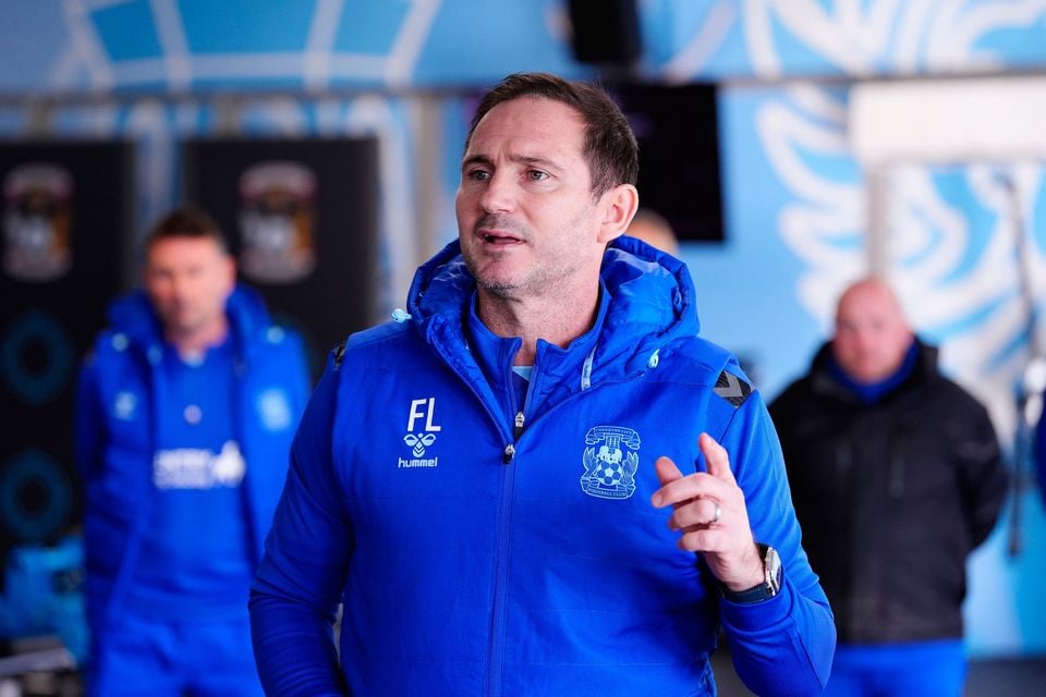 Coventry City manager Frank Lampard at the Ryton Training Ground