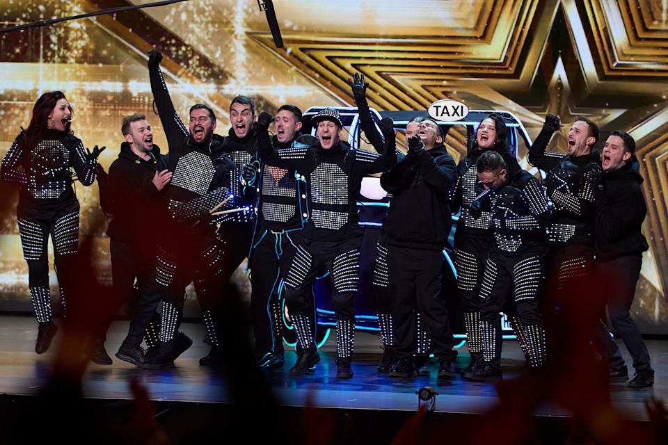 The Blackouts got a 'team Golden Buzzer'. (ITV)