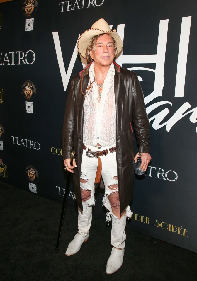 Mickey Rourke at the Teatro event.