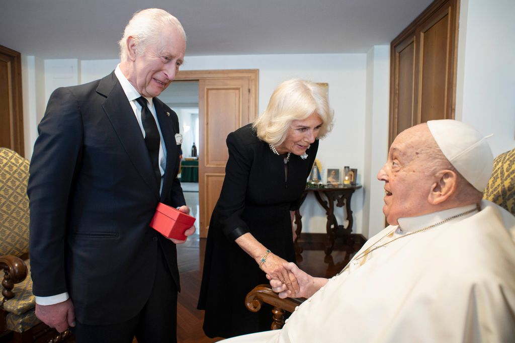 Pope Francis meets with King Charles III and Queen Camilla