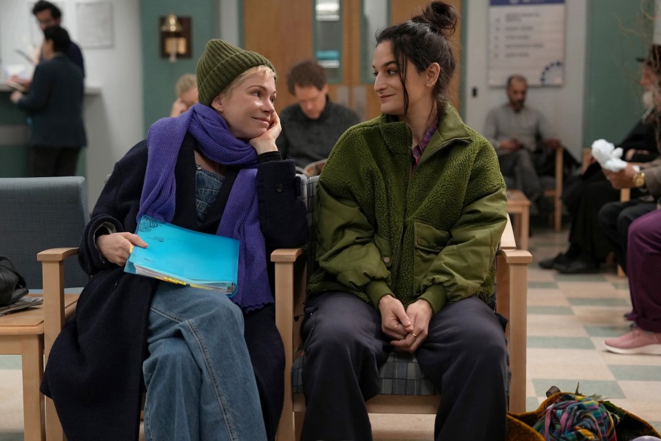 Michelle Williams and Jenny Slate in a scene from *Dying for Sex*.